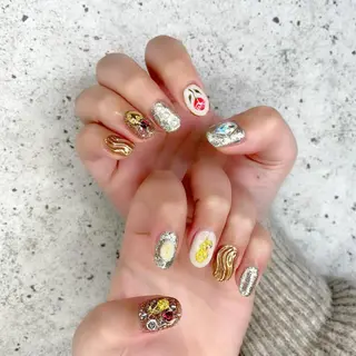 セミロング カラー パーマ ヘアアレンジ メンズ キッズ ネイル マツエク・マツパ Salon Ｋのネイルデザイン