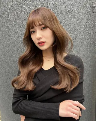 ロング 🤍🤍韓国ヘア おたけ🤍🤍のヘアスタイル