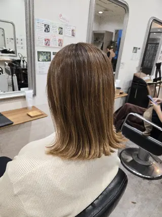 ミディアム 暖色🍎透明感カラー 🩵小林かりんのヘアスタイル