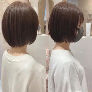 ショート カラー ツヤ髪になりたい方へ 🩷柴田知亜希のヘアスタイル