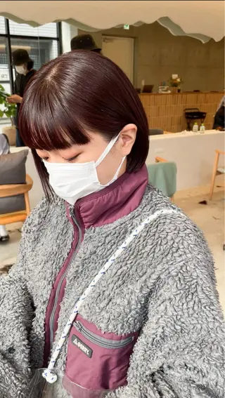 ショート カラー ヘアアレンジ ミニボブ/ブリーチ 🌈MISATOのヘアスタイル