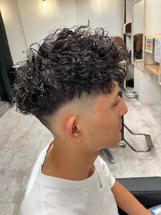 パーマ メンズ メンズ特化/パーマ/ フェードWATARUのヘアスタイル