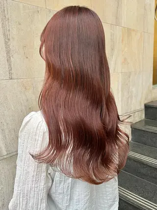 ロング カラー ブリーチなし✨艶髪 カラー𓃲YAGIのヘアスタイル