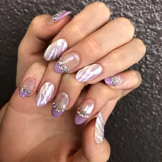 ロング カラー ヘアアレンジ キッズ ネイル マツエク・マツパ 福田 加奈のネイルデザイン