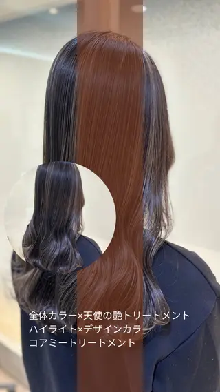 ロング カラー 髪質改善/縮毛矯正 ササキナツミのヘアスタイル