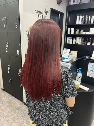 ロング カラー 友滝 真菜美のヘアスタイル