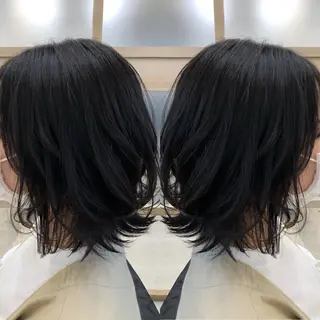 ミディアム 天野 涼のヘアスタイル