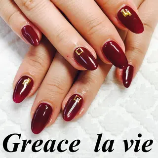 ミディアム カラー パーマ ヘアアレンジ キッズ ネイル マツエク・マツパ Greace la vie所属・Greace  la vieのネイルデザイン