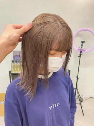 セミロング メンズ縮毛矯正 ニュアンスパーマのヘアスタイル