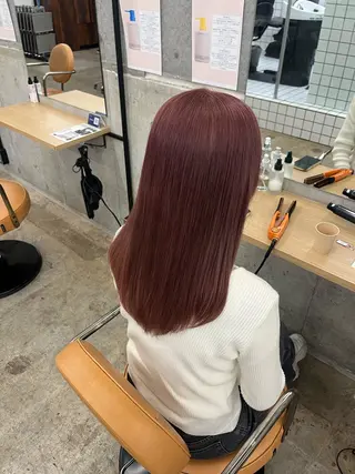 ミディアム カラー ブリーチカラー×艶 🍨mihoのヘアスタイル