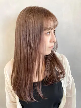 セミロング カラー 艶ハイトーンブリーチ 🌈小林侑雅のヘアスタイル