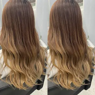 ロング カラー ブリーチ無しダブル カラー🦕まどかのヘアスタイル