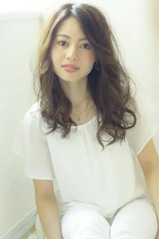 ミディアム セミロング カラー パーマ 💎髪質改善💎 デザイナーshinのヘアスタイル