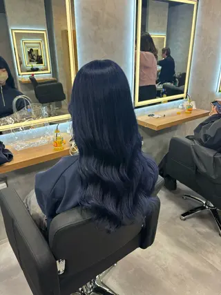 ロング カラー パーマ ヘアアレンジ 透明感ブリーチカラー 🌈TOMOHIROのヘアスタイル