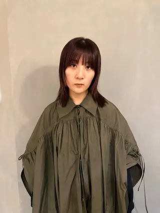 ミディアム カラー 美髪・シールエクステ ホソタニリョウコのヘアスタイル