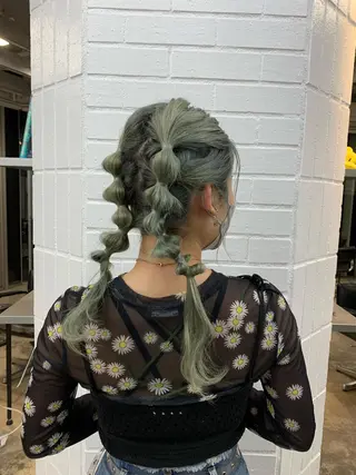 セミロング MiRI💜地毛級 エクステ✖似合わせ技のヘアスタイル