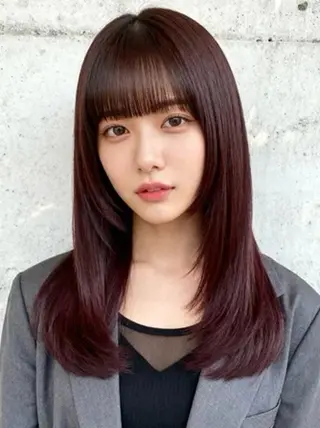 ロング カラー 韓国レイヤーカット 🫧大阪梅田レイヤーのヘアスタイル