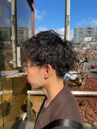 ショート パーマ メンズ 北川 寛之✨メンズパーマ✨のヘアスタイル