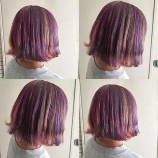 ミディアム カラー 髪質改善 頭身浴/ 中田のヘアスタイル