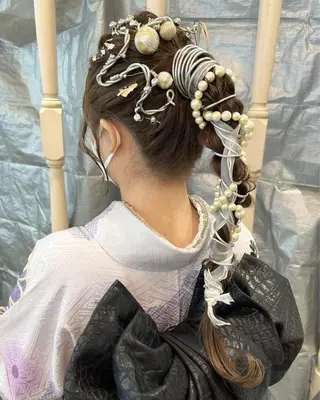 ロング ヘアアレンジ サソウ ユリエ🥥のヘアスタイル