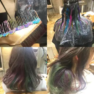 ミディアム カラー パーマ ヘアアレンジ メンズ キッズ ネイル マツエク・マツパ サロンドミルク 原宿のヘアスタイル