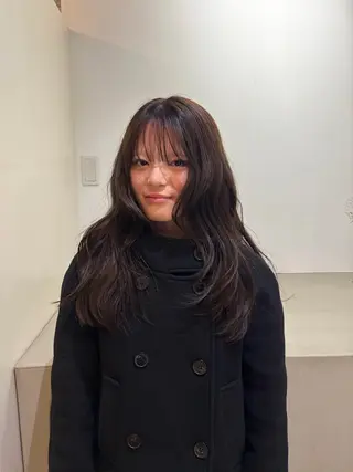 セミロング 🧣misaki 透明感カラー🧣のヘアスタイル