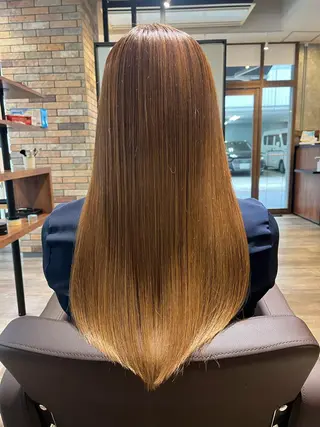 ロング 艶カラー推し! なかはらあかりのヘアスタイル