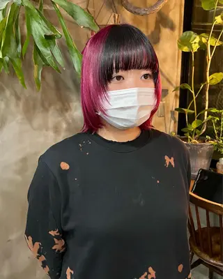 ミディアム カラー 木村陸弥 似合わせ 透明感カラー🌿のヘアスタイル