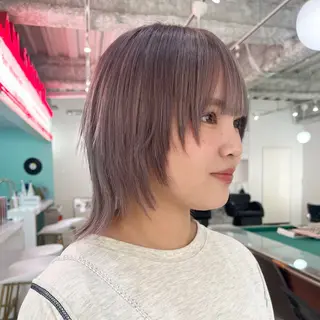 ミディアム 💥ウルフカット デザインあんな💥のヘアスタイル
