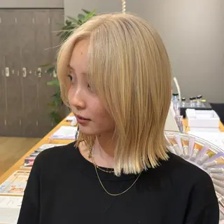 ミディアム カラー 暖色/ボブ/吉岡美音 GIEN NU茶屋町のヘアスタイル