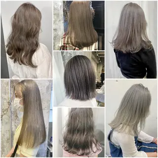 ミディアム カラー Piaコータロー ハイトーン&‪ボブのヘアスタイル