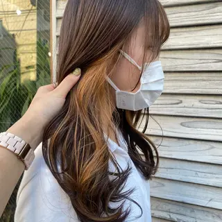ミディアム カラー 🪭risa 暖色/レイヤー🪭のヘアスタイル