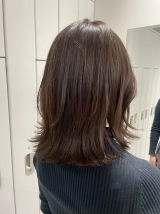 ミディアム カラー unami shibuya所属・ren ボブロブ/ミディアムのヘアスタイル