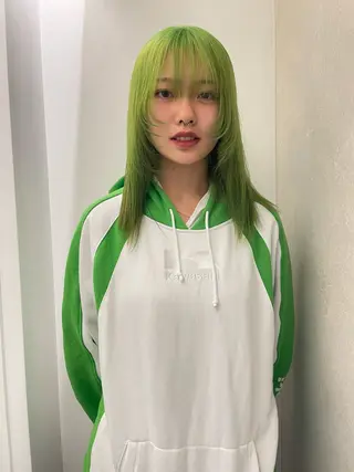 セミロング カラー hair&nail ☯️アイリ☯️のネイルデザイン