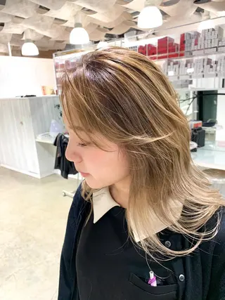 ロング ✨コテ巻き風パーマ ✨川合佑哉のヘアスタイル