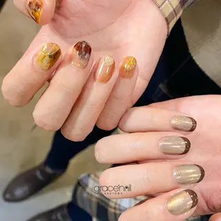 ネイル なんば堀江/育爪施術 ニュアンス✻Kaphのネイルデザイン