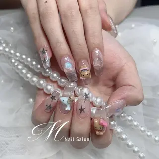 ネイル M✨ワンホン風ネイル パラジェル取扱🦋リのネイルデザイン