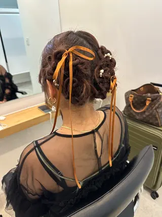 ロング ヘアアレンジ ヘアセット/艶カラー 💐nao.のヘアスタイル