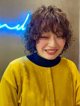 ショート パーマ 顔周り/ブリーチなし /縮毛矯正🫧伊勢のヘアスタイル