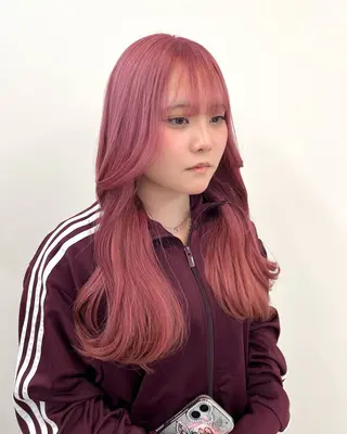 ロング カラー ブリーチカラー🦋‪ 田中さくらのヘアスタイル