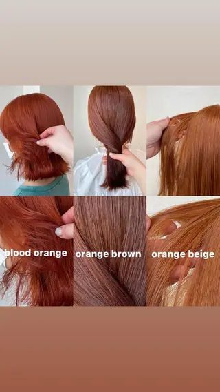 ロング カラー 愛結 暖色カラー🎀🩰のヘアスタイル