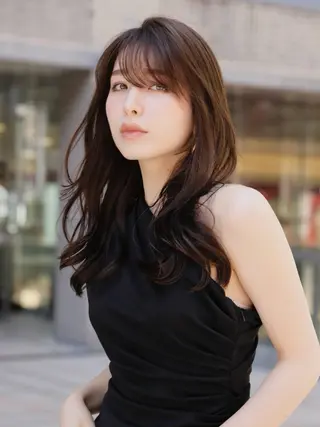 セミロング パーマ 神野 雅樹のヘアスタイル