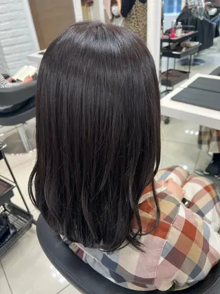 セミロング カラー 【暖色カラー特化】 中山由梨のヘアスタイル