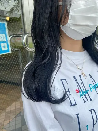 セミロング カラー yond所属・ハラダ ヒナミのヘアスタイル