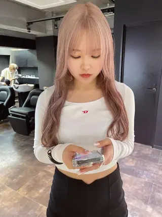 ロング カラー 心斎橋/ブリーチ minamiのヘアスタイル