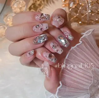 ネイル 23時まで❤︎韓国、 ワンホンネイルのネイルデザイン