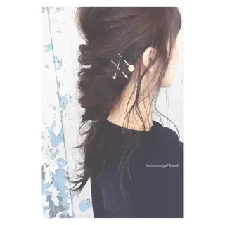 セミロング ロング ヘアアレンジ FRAME所属・FRAME/髪を育 てる/大人デザインのヘアスタイル