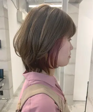 ショート 透明感/オリーブ/ グレージュ/YUKAのヘアスタイル