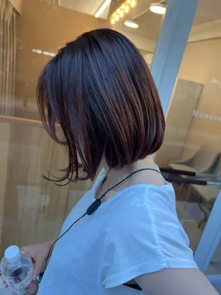 ショート カラー 髪質改善ミルクティー SATSUKI🌼.のヘアスタイル