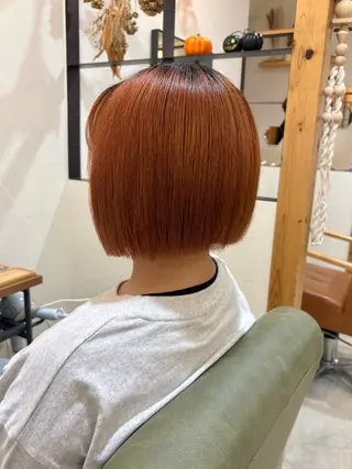 ショート 艶感暖色カラー /透明感/瀬戸山舞のヘアスタイル